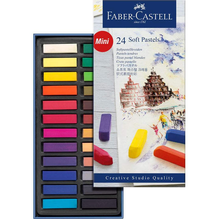 Faber-Castell Creative Studio Soft Pastels Mini Set of 24, Faber-Castell, Crayon, faber-castell-creative-studio-soft-pastels-mini-set-of-24, , Cityluxe