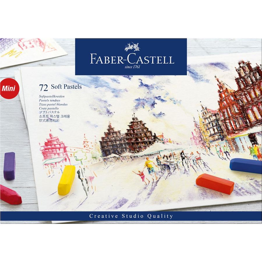 Faber-Castell Creative Studio Soft Pastels Mini Set of 72, Faber-Castell, Crayon, faber-castell-creative-studio-soft-pastels-mini-set-of-72, , Cityluxe