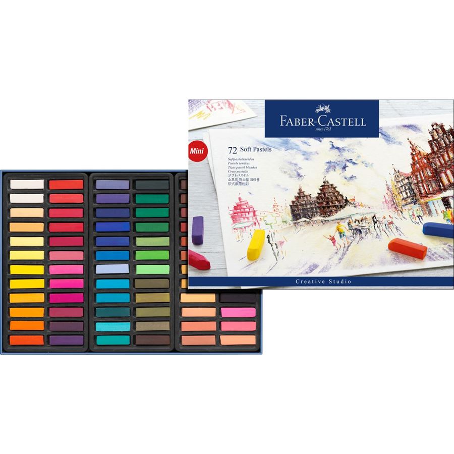 Faber-Castell Creative Studio Soft Pastels Mini Set of 72, Faber-Castell, Crayon, faber-castell-creative-studio-soft-pastels-mini-set-of-72, , Cityluxe