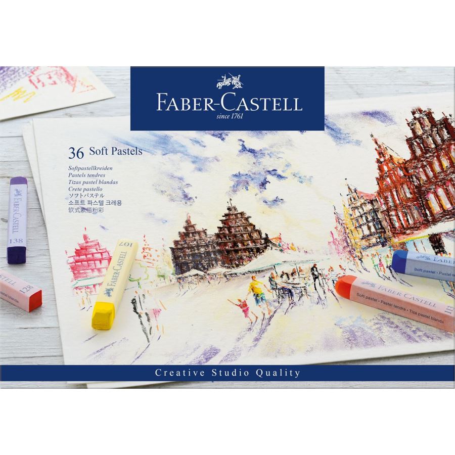 Faber-Castell Creative Studio Soft Pastels Set of 36, Faber-Castell, Crayon, faber-castell-creative-studio-soft-pastels-set-of-36, , Cityluxe