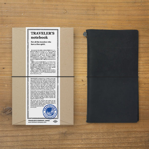 Load image into Gallery viewer, Traveler&#39;s Notebook Starter Kit (Regular Size) - Black, Traveler&#39;s Company, Notebook, travelers-notebook-starter-kit-regular-size-black, Black, Blank, Bullet Journalist, For Travellers, traveler, Cityluxe
