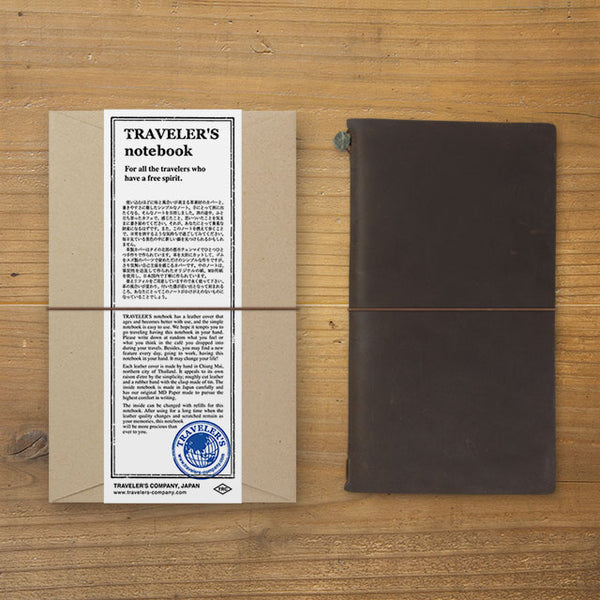 TRAVELER'S notebook Starter Kit (Regular Size) - Brown — front view