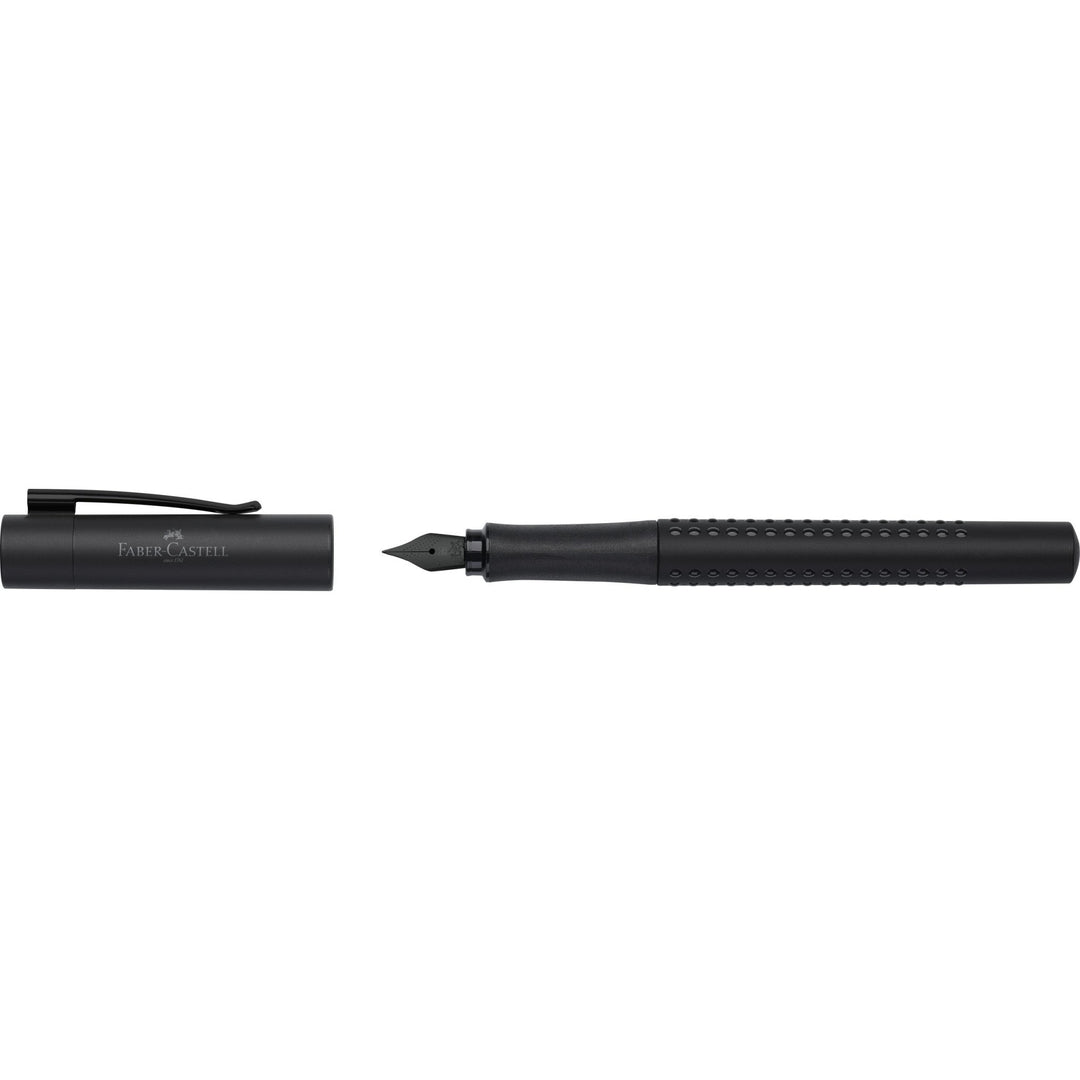 Faber-Castell Grip Edition Fountain Pen All Black (FPD 2024) — writing at an angle