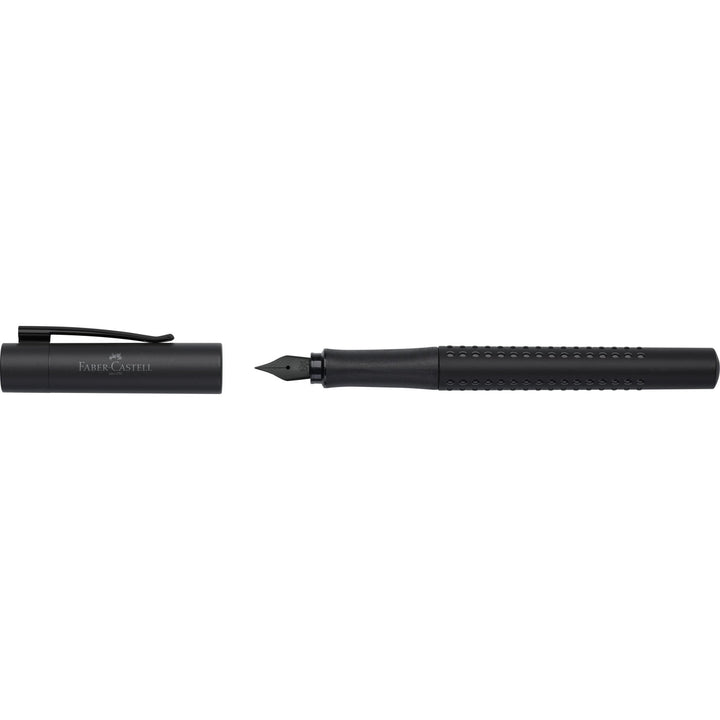 Faber-Castell Grip Edition Fountain Pen All Black (FPD 2024) — writing at an angle