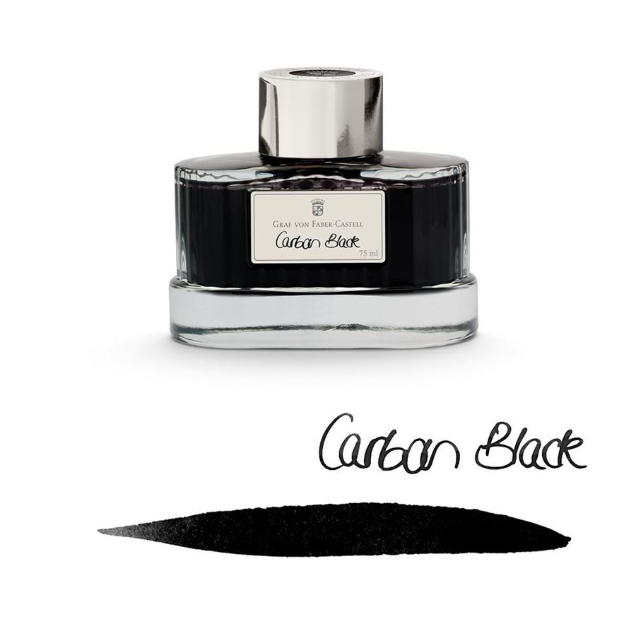 Graf Von Faber-Castell Ink Bottle 75ml (Document proofed), Faber-Castell, Ink Bottle, graf-von-faber-castell-ink-bottle-75ml-document-proofed, Black, Blue, Brown, Green, Grey, Inktober22, Orange, Pink, Red, Cityluxe