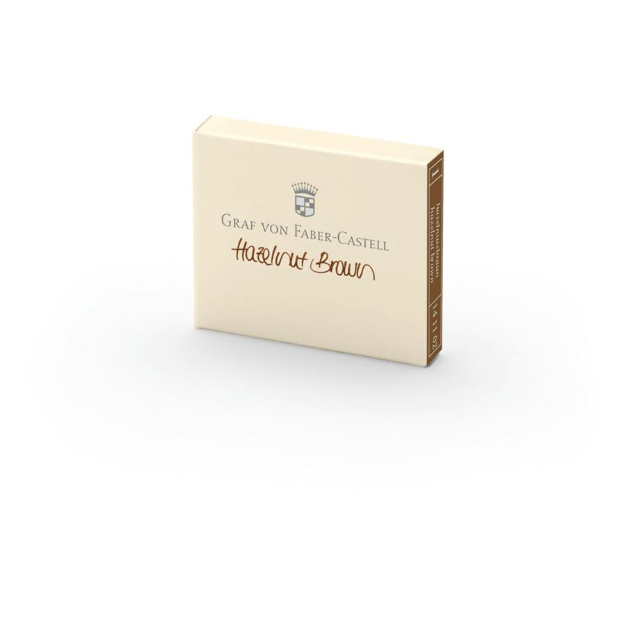 Graf Von Faber-Castell 6 Ink Cartridge (Document proofed), Faber-Castell, Ink Cartridge, graf-von-faber-castell-6-ink-cartridge-document-proofed, Black, Blue, Brown, Green, Grey, Orange, Pink, Purple, Red, standard international short ink cartridges, Cityluxe