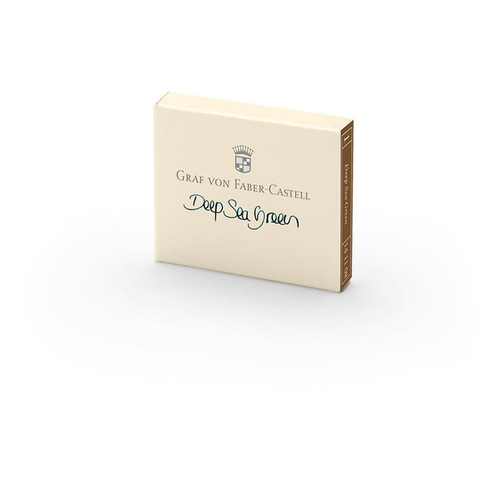 Graf Von Faber-Castell 6 Ink Cartridge (Document proofed), Faber-Castell, Ink Cartridge, graf-von-faber-castell-6-ink-cartridge-document-proofed, Black, Blue, Brown, Green, Grey, Orange, Pink, Purple, Red, standard international short ink cartridges, Cityluxe