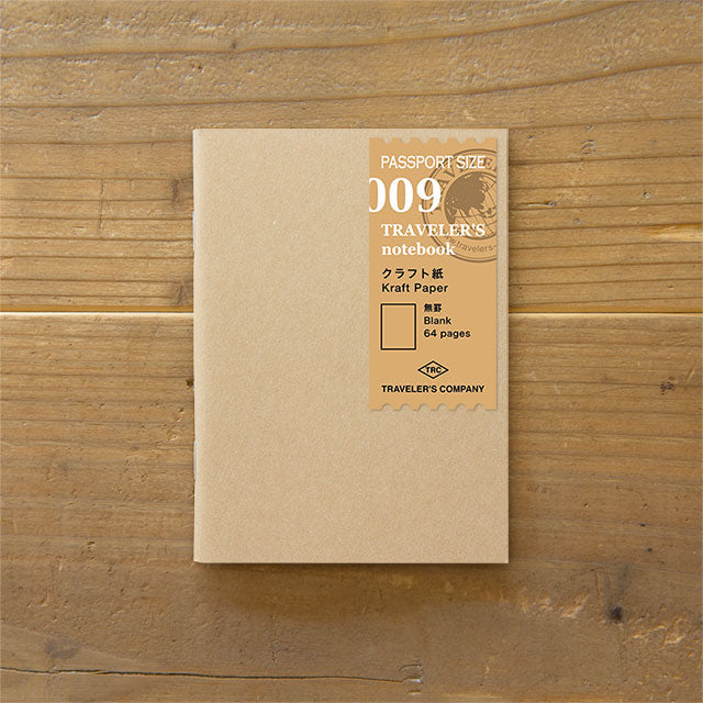 Traveler's Notebook Refill 009 (Passport Size) - Kraft Paper, Traveler's Company, Notebook Insert, travelers-and-notebook-refill-009-passport-size-kraft-paper-14373006, Blank, For Travellers, Cityluxe