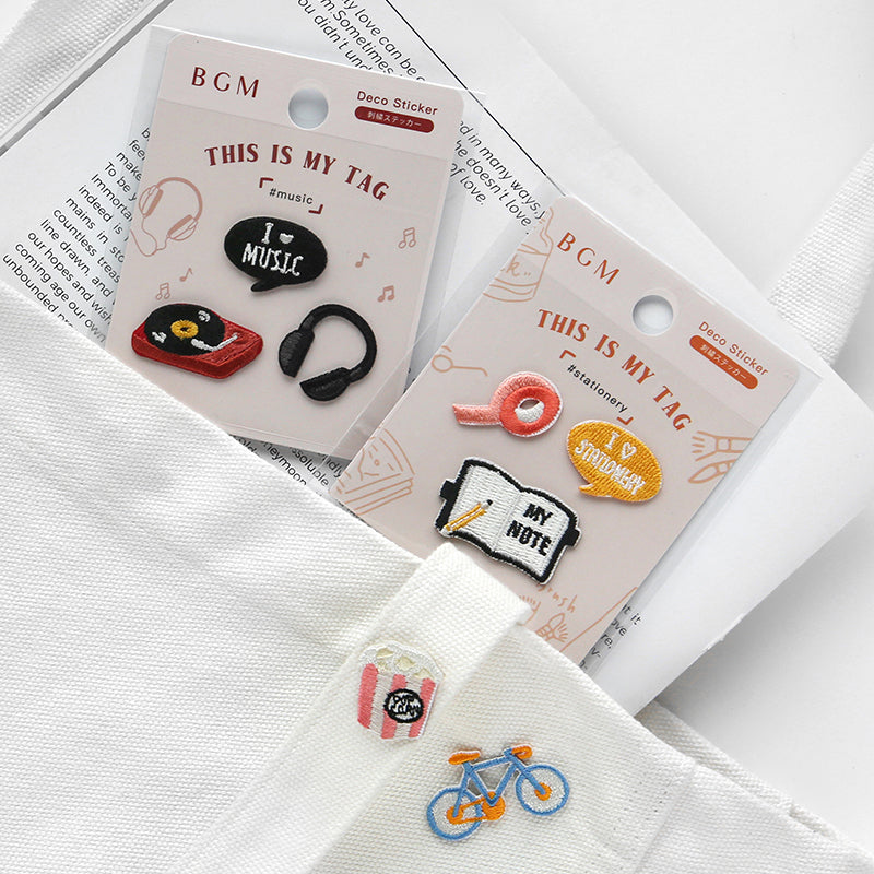 BGM Embroidery Sticker Movie — detail view