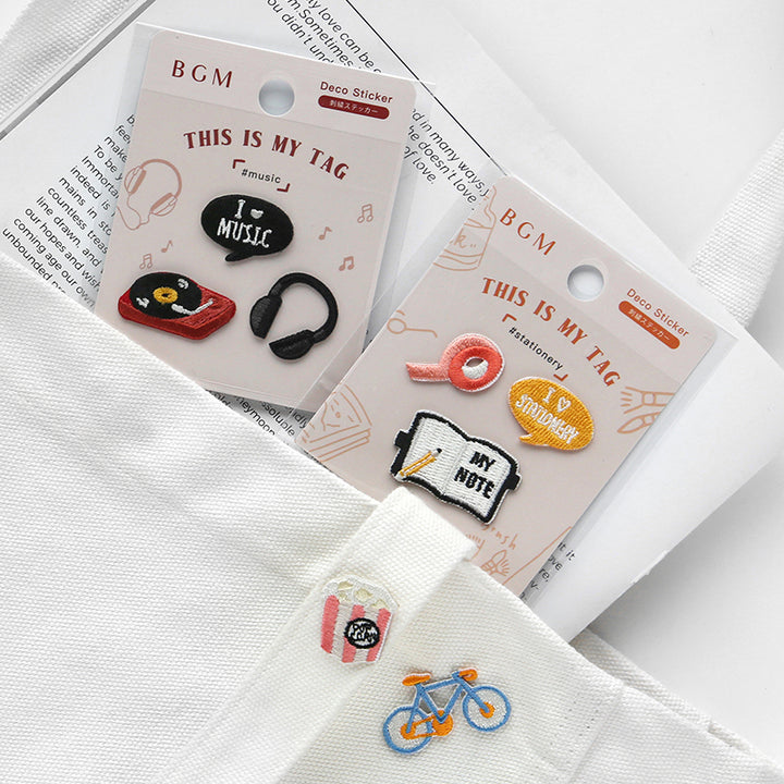 BGM Embroidery Sticker Movie — detail view