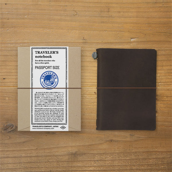 Load image into Gallery viewer, Traveler&#39;s Notebook Starter Kit (Passport Size) - Brown, Traveler&#39;s Company, Notebook, travelers-notebook-starter-kit-passport-size-brown, Blank, Brown, Bullet Journalist, For Travellers, traveler, Cityluxe
