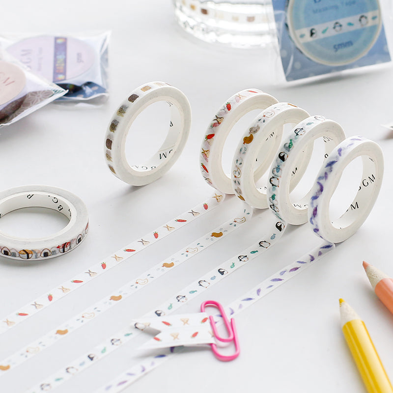 BGM Rabbit And Carrot Washi Tape — applied on surface