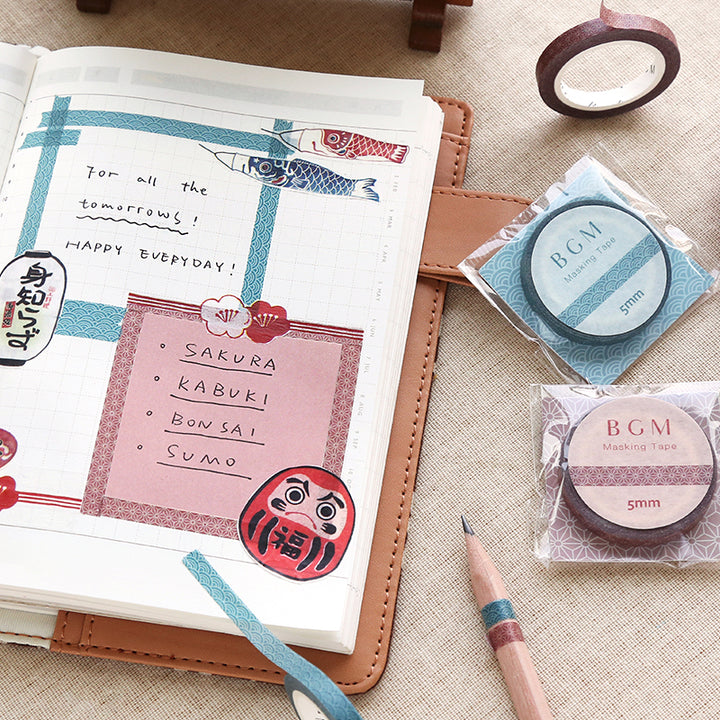 BGM Rabbit And Carrot Washi Tape — with packaging