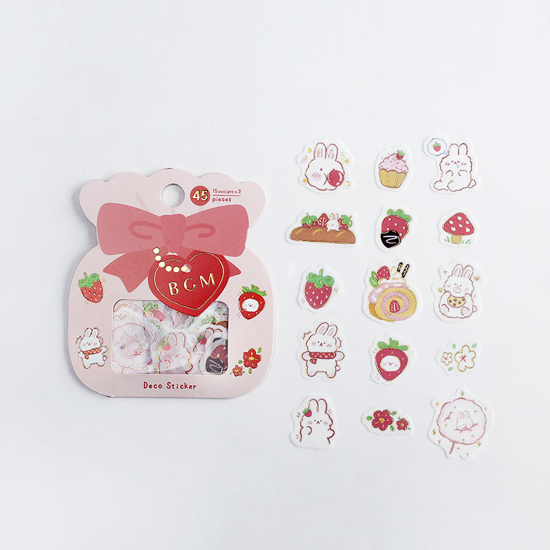BGM Strawberry Rabbit Flake Seal — side view