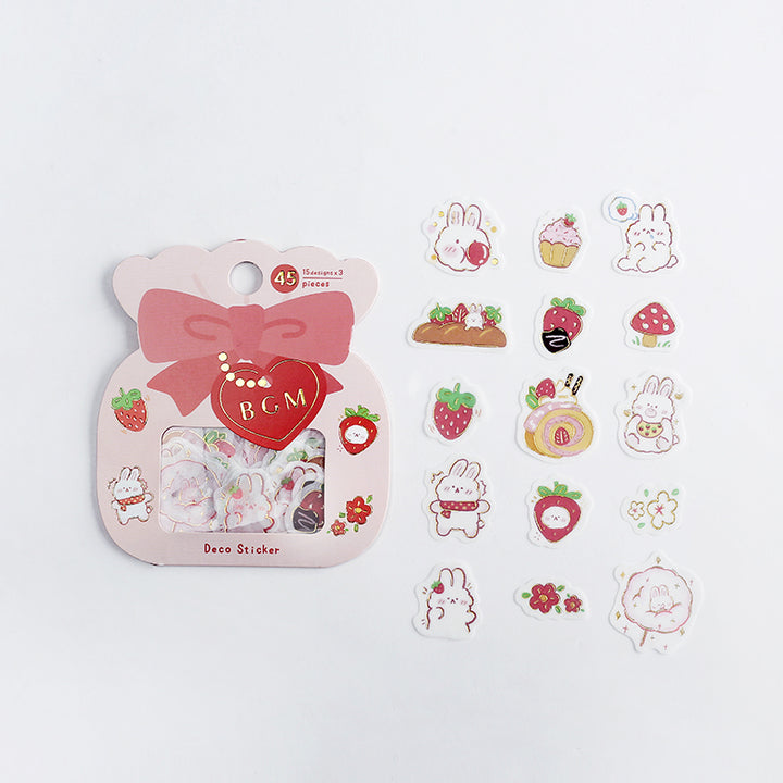BGM Strawberry Rabbit Flake Seal — side view