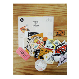 Suatelier Travel Luggage Sticker Pack - Vintage Label