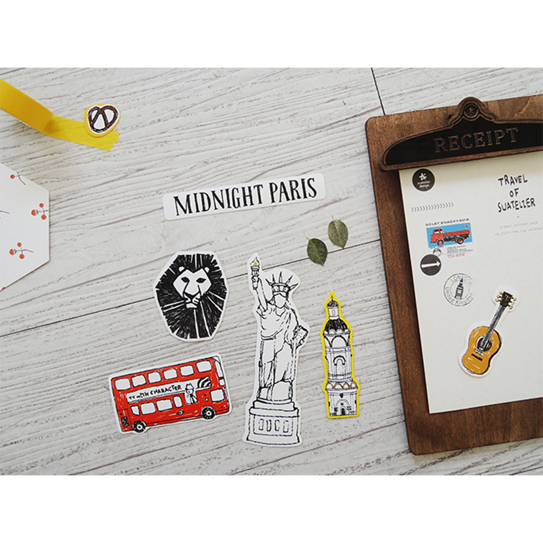 Suatelier Travel Luggage Sticker Pack - Some Place — close-up