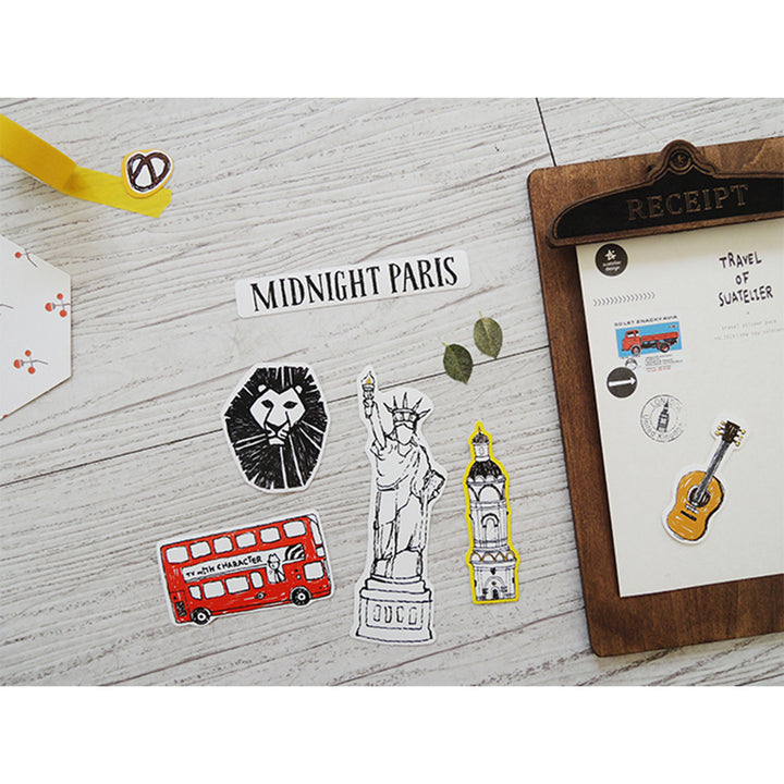 Suatelier Travel Luggage Sticker Pack - Some Place — close-up