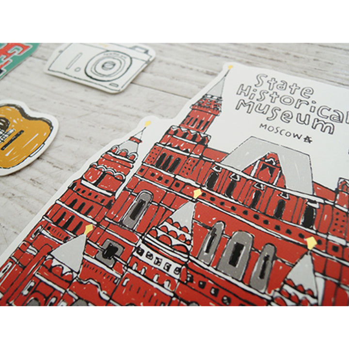 Suatelier Travel Luggage Sticker Pack - Some Place — flat lay