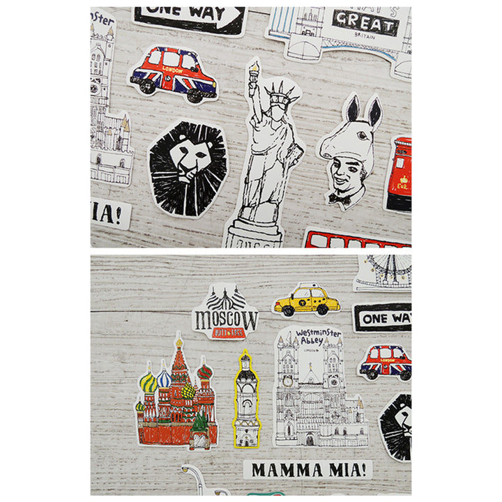 Suatelier Travel Luggage Sticker Pack - Some Place — in use