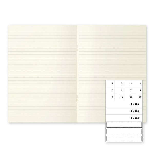 MD Notebook Light A5 - Lined (3pcs/pack) — open spread