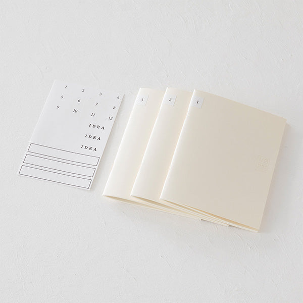 MD Notebook Light A5 - Lined (3pcs/pack) — spine view