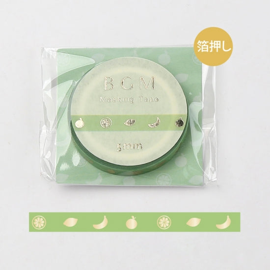 Load image into Gallery viewer, BGM Green Fruit Washi Tape, BGM, Washi Tape, bgm-green-fruit-washi-tape, , Cityluxe
