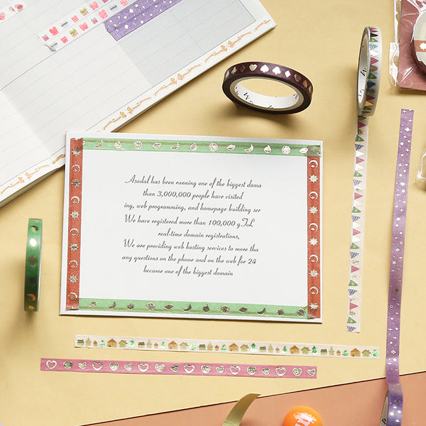 Load image into Gallery viewer, BGM Green Fruit Washi Tape, BGM, Washi Tape, bgm-green-fruit-washi-tape, , Cityluxe
