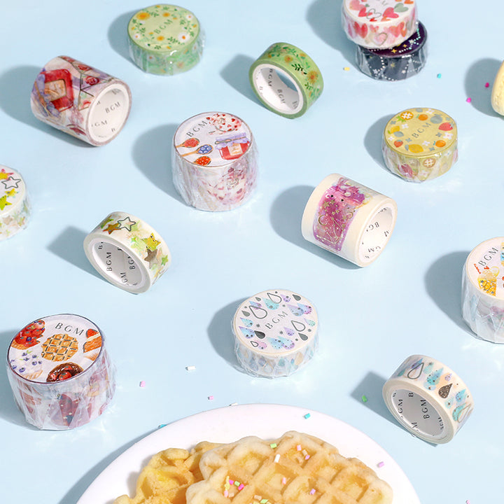 BGM Colorful Universe Washi Tape — applied on surface
