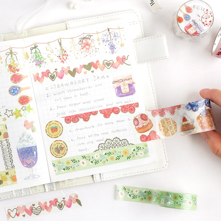 BGM Colorful Universe Washi Tape — with packaging