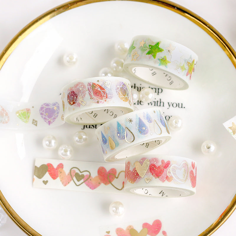 BGM Colorful Universe Washi Tape — roll side