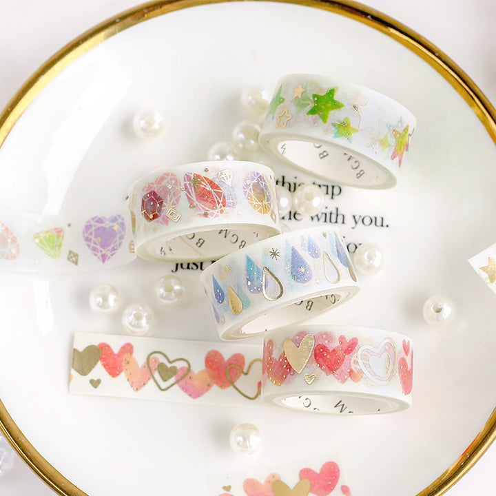BGM Colorful Universe Washi Tape — roll side