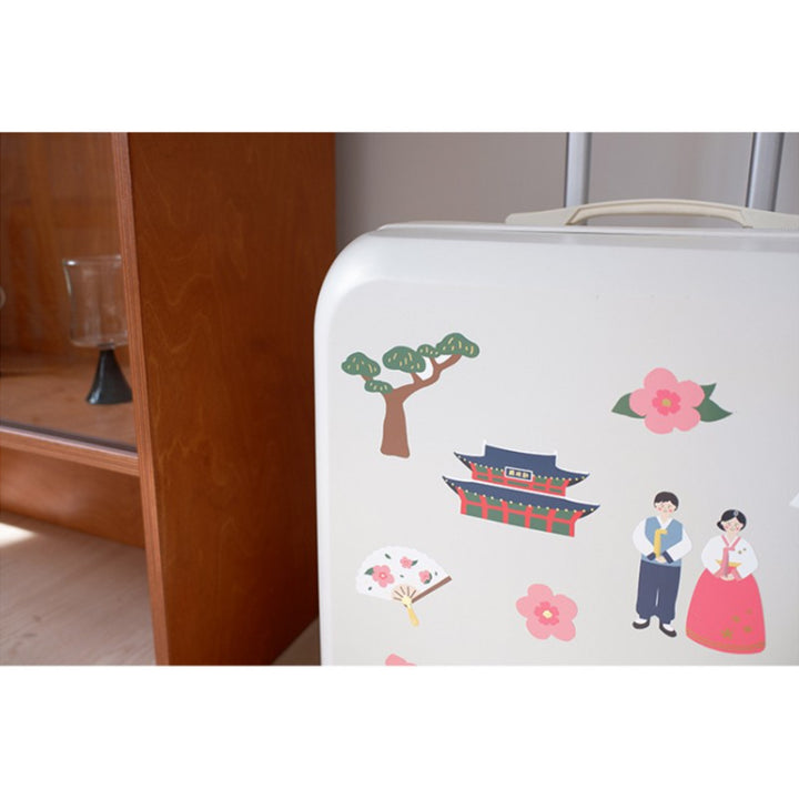 Suatelier Travel Luggage Sticker Pack - Welcome To Korea — angle view