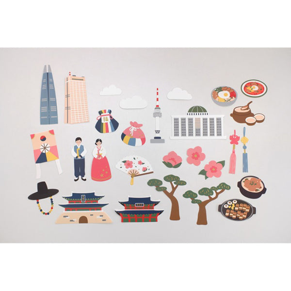 Load image into Gallery viewer, Suatelier Travel Luggage Sticker Pack - Welcome To Korea
