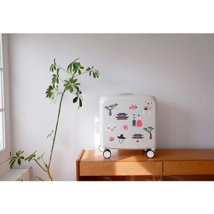 Suatelier Travel Luggage Sticker Pack - Welcome To Korea — in use