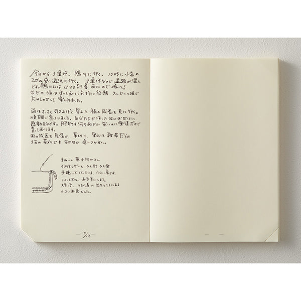 MD Notebook Journal Codex 1 Day 1 Page Blank — size comparison