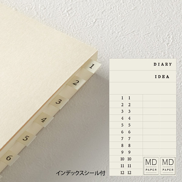 MD Notebook Journal Codex 1 Day 1 Page Blank — spine view