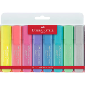 Faber-Castell Textliner 46 Superflourescent + Pastel Set of 8, Faber-Castell, Marker, faber-castell-textliner-46-superflourescent-pastel-set-of-8, Highlighters, Cityluxe