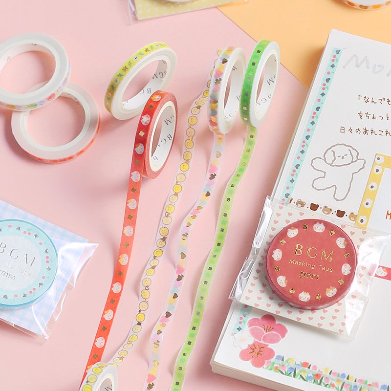 BGM Fried Egg Washi Tape — applied on surface