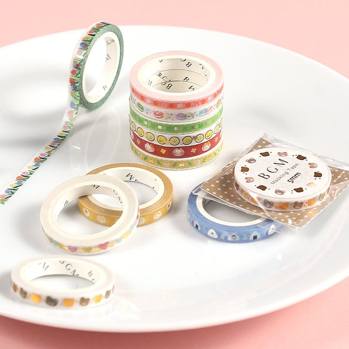 BGM Fried Egg Washi Tape — roll side