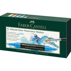 Faber-Castell Albrecht Dürer Watercolour Marker Gift Set of 5, Faber-Castell, Marker, faber-castell-albrecht-durer-watercolour-marker-gift-set-of-5, , Cityluxe