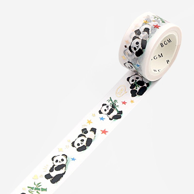 BGM Panda And Bamboo Washi Tape — pattern detail