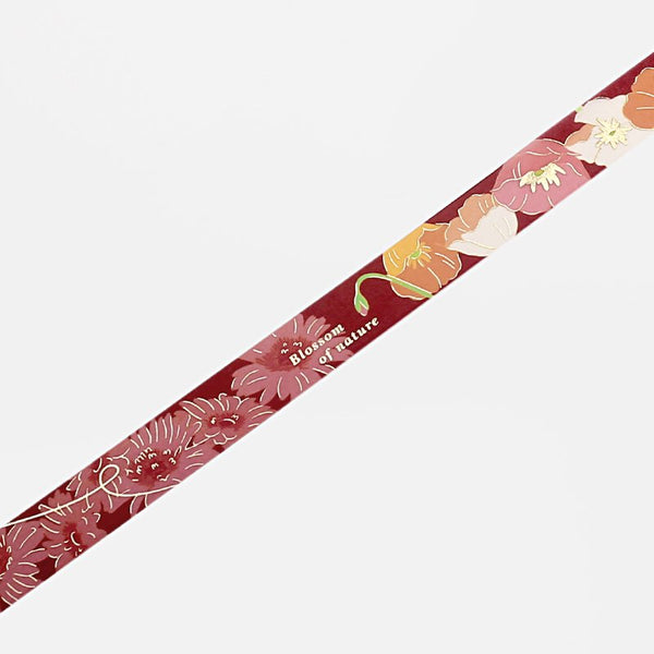 Load image into Gallery viewer, BGM Blossom Maroon Washi Tape, BGM, Washi Tape, bgm-blossom-maroon-washi-tape, mar2022, Cityluxe
