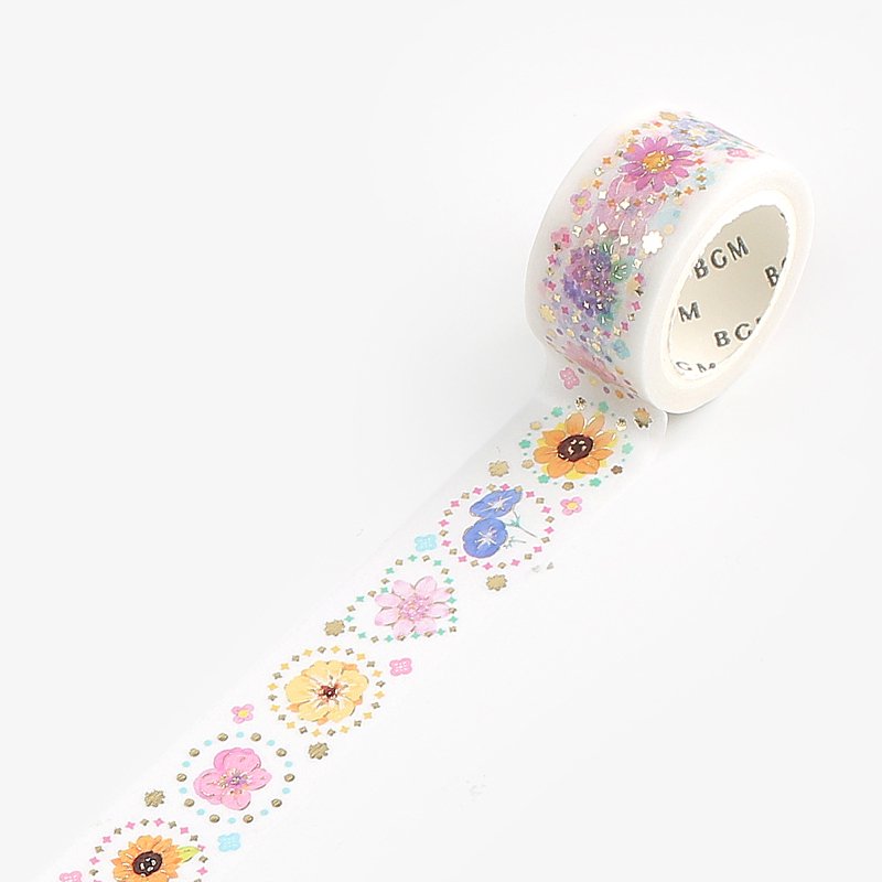 BGM Round Flower Washi Tape, BGM, Washi Tape, bgm-round-flower-washi-tape, mar2022, Cityluxe