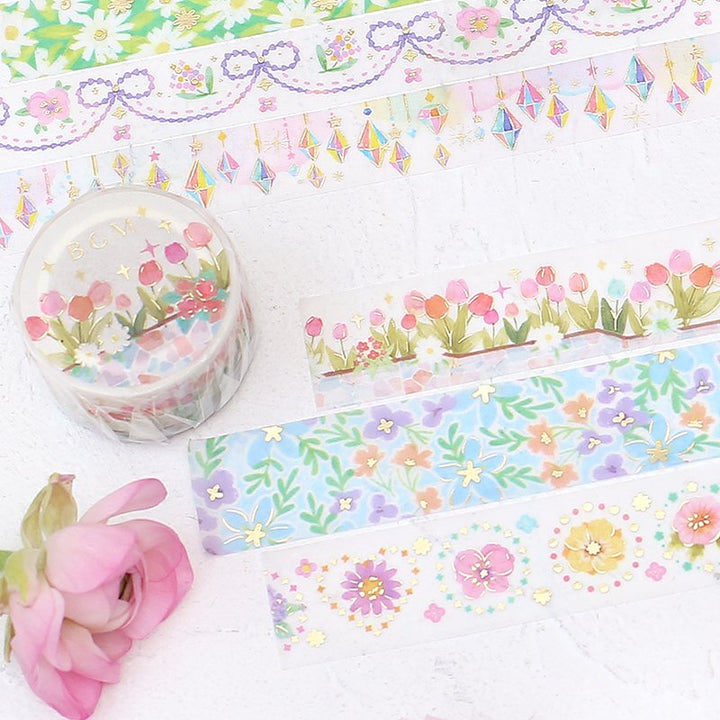 BGM Round Flower Washi Tape — roll side