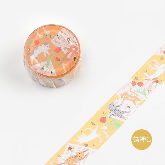 BGM Cat Song Masking Tape — roll front