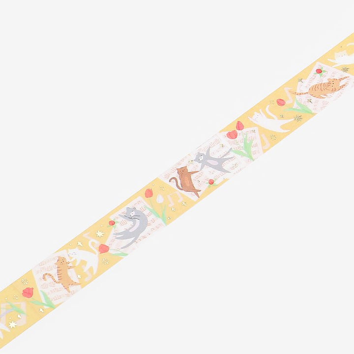 BGM Cat Song Masking Tape — applied on surface