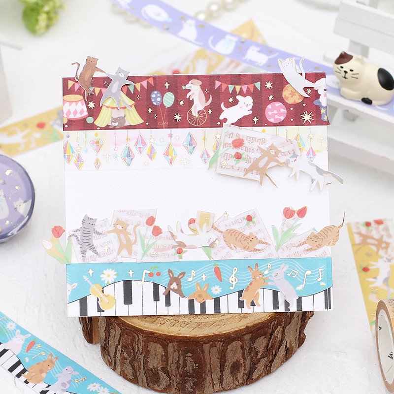 BGM Cat Song Masking Tape — with packaging