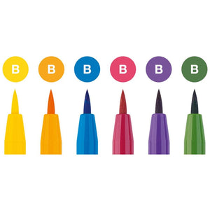 Faber-Castell PITT Artist Brush Pen Set of 6 (Basic Colour), Faber-Castell, Brush Pen, faber-castell-pitt-artist-brush-pen-set-of-6-basic-colour, , Cityluxe