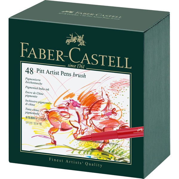 Load image into Gallery viewer, Faber-Castell PITT Artist Brush Pen Studio Box Set of 48, Faber-Castell, Brush Pen, faber-castell-pitt-artist-brush-pen-studio-box-set-of-48, , Cityluxe
